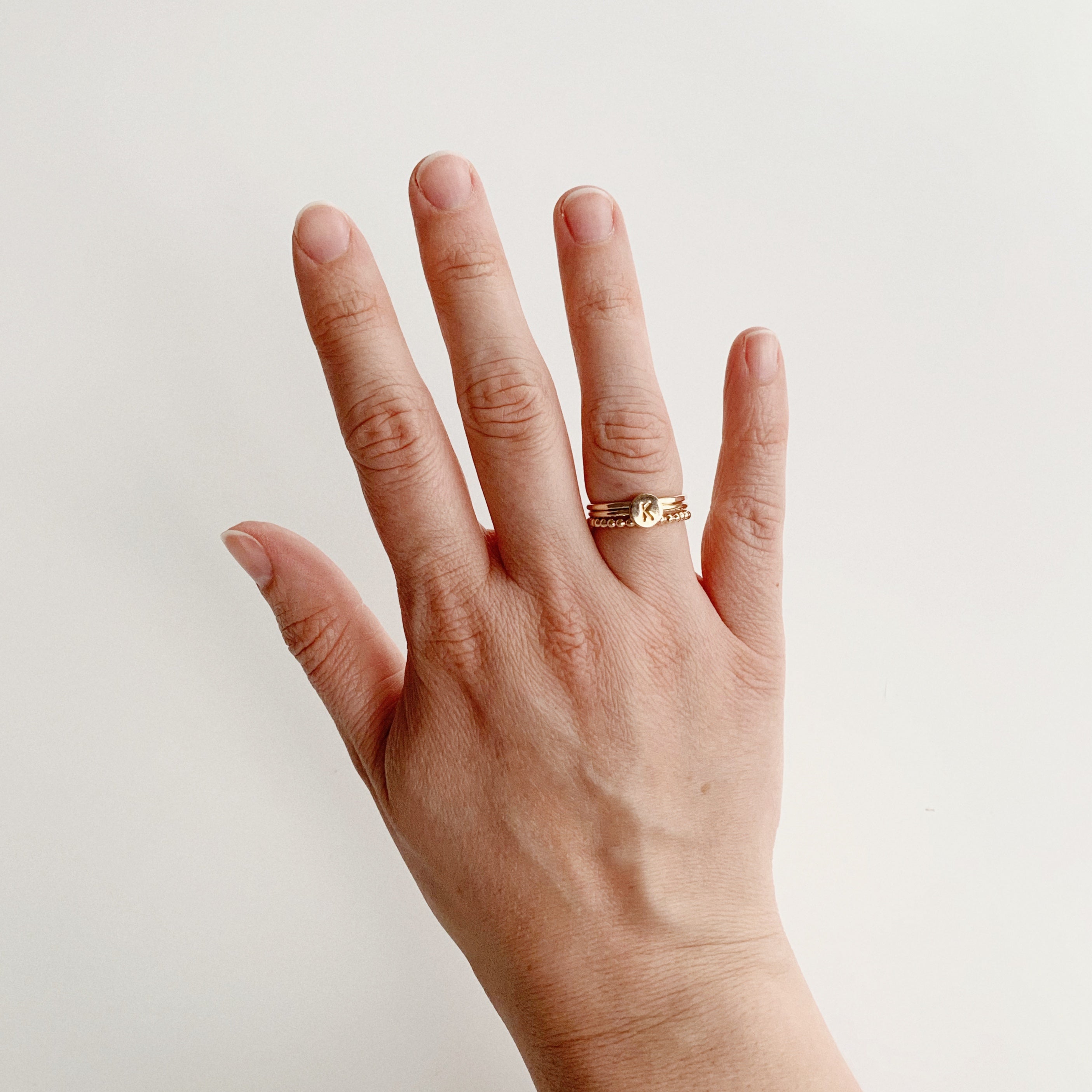 Initial Ring in Sterling Silver or 14k Gold Fill – Jaci Riley Jewelry